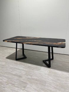 Стол кухонный обеденный прямоугольный дизайнерский лофт THETABLE RU 180х80 2.7/1.1