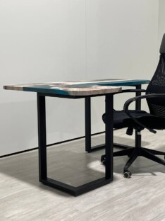 Стол письменный угловой дизайнерский лофт THETABLE 150х100 3.29/3.1