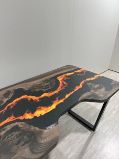 Стол компьютерный с вырезом дизайнерский лофт THETABLE RU 200х90 4.11/2.1 Стол компьютерный с вырезом дизайнерский лофт THETABLE RU 200х90 4.11/2.1