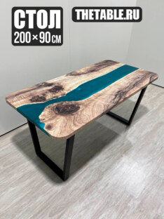 Стол офисный прямоугольный дизайнерский лофт THETABLE RU 200х90 3.29/2.1