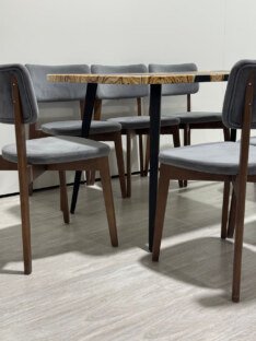 Стол кухонный обеденный прямоугольный дизайнерский лофт THETABLE RU 120х80 2.73/6.1