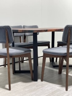 Стол кухонный обеденный прямоугольный дизайнерский лофт THETABLE RU 140х80 3.1/3.1