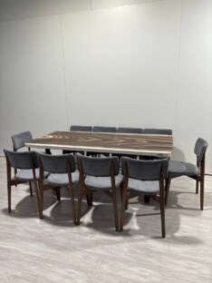 Стол кухонный обеденный прямоугольный дизайнерский под дерево THETABLE RU 140х80 17.1/2.1 Стол кухонный обеденный прямоугольный дизайнерский под дерево THETABLE RU 140х80 17.1/2.1