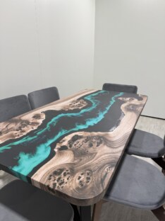 Стол кухонный обеденный прямоугольный дизайнерский лофт THETABLE RU 200х90 4.13/1.1