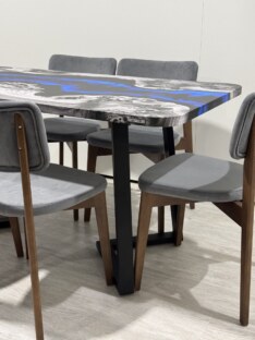 Стол кухонный обеденный прямоугольный дизайнерский лофт THETABLE RU 120х80 4.17/1.1