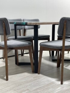 Стол кухонный обеденный прямоугольный дизайнерский лофт THETABLE RU 120х80 4.13/3.1