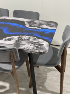 Стол кухонный обеденный прямоугольный дизайнерский лофт THETABLE RU 160х80 4.17/4.1