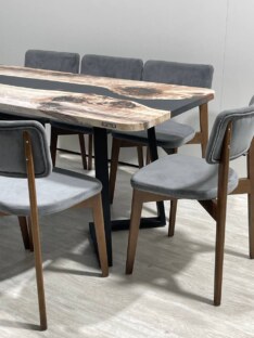 Стол кухонный обеденный прямоугольный дизайнерский лофт THETABLE RU 180х80 3.19/1.1