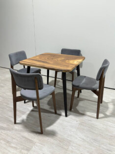 Стол кухонный обеденный квадратный дизайнерский лофт THETABLE 80х80 9.2/6.1