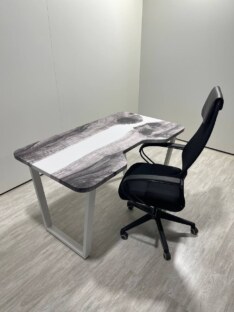 Стол компьютерный с вырезом дизайнерский лофт THETABLE 140х80 3.23/2.2