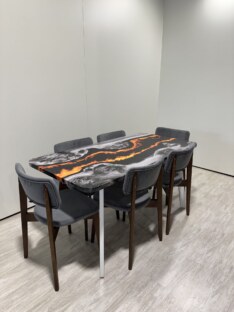 Стол кухонный обеденный прямоугольный дизайнерский лофт THETABLE RU 140х80 4.20/4.2