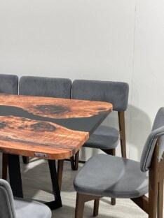 Стол кухонный обеденный прямоугольный дизайнерский лофт THETABLE 220х90 3.8/1.1