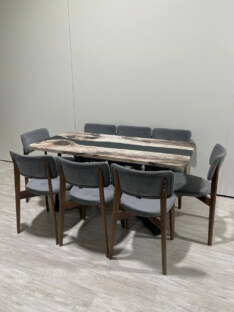 Стол кухонный обеденный прямоугольный дизайнерский лофт THETABLE RU 160х80 3.30/1.1