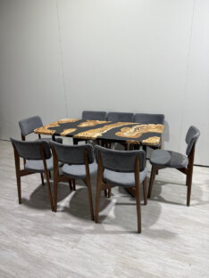 Стол кухонный обеденный прямоугольный дизайнерский лофт THETABLE RU 180х80 2.73/3.1