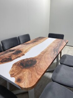 Стол кухонный обеденный прямоугольный дизайнерский лофт THETABLE RU 160х80 3.11/1.2