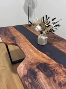 Стол письменный с вырезом дизайнерский лофт THETABLE 200х90 3.1/2.1