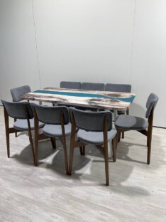 Стол кухонный обеденный прямоугольный дизайнерский лофт THETABLE RU 160х80 3.29/1.2