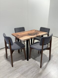 Стол кухонный обеденный прямоугольный дизайнерский лофт THETABLE RU 102х69 12.5/11.1