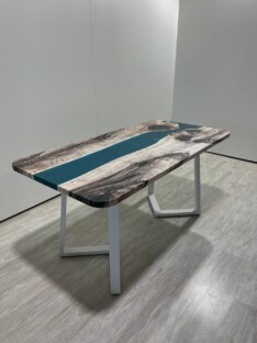 Стол кухонный обеденный прямоугольный дизайнерский лофт THETABLE RU 160х80 3.29/1.2