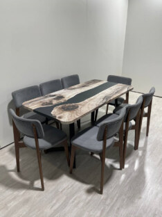 Стол кухонный обеденный прямоугольный дизайнерский лофт THETABLE RU 160х80 3.30/1.1