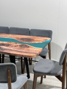 Стол кухонный обеденный прямоугольный дизайнерский лофт THETABLE 220х90 3.14/1.1