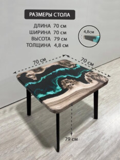 Стол кухонный обеденный квадратный дизайнерский лофт THETABLE RU 70х70 4.13/4.1 Стол кухонный обеденный квадратный дизайнерский лофт THETABLE RU 70х70 4.13/4.1