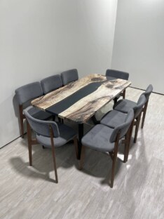 Стол кухонный обеденный прямоугольный дизайнерский лофт THETABLE RU 160х80 3.19/1.1