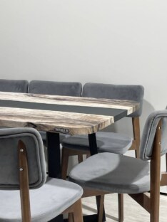 Стол кухонный обеденный прямоугольный дизайнерский лофт THETABLE RU 160х80 3.30/1.1