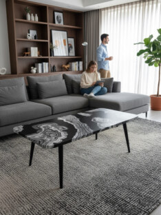 Стол журнальный дизайнерский лофт THETABLE RU 90х60 2.72/7.1