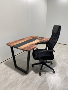 Стол компьютерный с вырезом дизайнерский лофт THETABLE RU 120х80 3.12/2.1