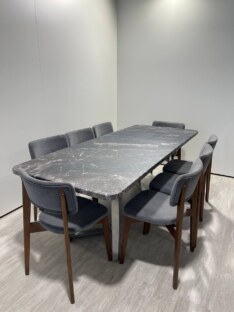 Стол кухонный обеденный прямоугольный дизайнерский лофт THETABLE RU 140х80 2.18/1.3