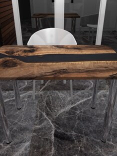 Стол кухонный обеденный прямоугольный дизайнерский лофт THETABLE RU 102х69 3.1/11.3