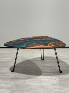 Стол журнальный медиатор дизайнерский лофт THETABLE RU 89х66 4.5/9.1-3