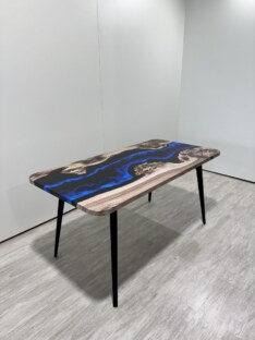 Стол кухонный обеденный прямоугольный дизайнерский лофт THETABLE RU 120х80 4.12/6.1