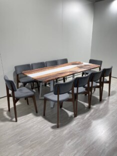 Стол кухонный обеденный прямоугольный дизайнерский лофт THETABLE RU 250х100 3.11/1.2