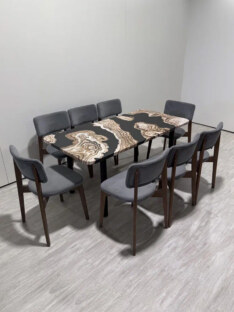 Стол кухонный обеденный прямоугольный дизайнерский лофт THETABLE RU 102х69 2.71/11.1