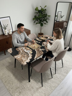 Стол кухонный обеденный прямоугольный дизайнерский лофт THETABLE RU 140х80 2.71/6.1