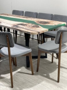 Стол кухонный обеденный прямоугольный дизайнерский лофт THETABLE RU 200х90 3.21/1.1