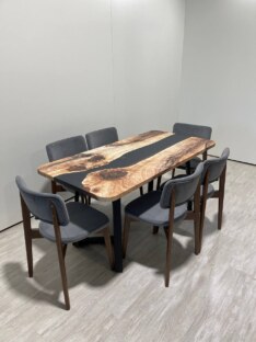 Стол кухонный обеденный прямоугольный дизайнерский лофт THETABLE RU 160х80 3.25/1.1