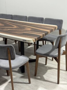 Стол кухонный обеденный прямоугольный дизайнерский под дерево THETABLE RU 160х80 17.1/3.1 Стол кухонный обеденный прямоугольный дизайнерский под дерево THETABLE RU 160х80 17.1/3.1