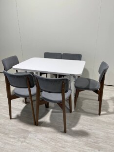 Стол кухонный обеденный прямоугольный дизайнерский лофт THETABLE RU 120х80 2.23/1.2