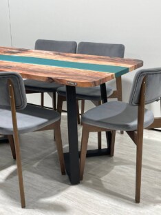 Стол кухонный обеденный прямоугольный дизайнерский лофт THETABLE 180х80 3.14/1.1