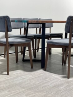 Стол кухонный обеденный прямоугольный дизайнерский лофт THETABLE RU 180х80 4.5/1.1