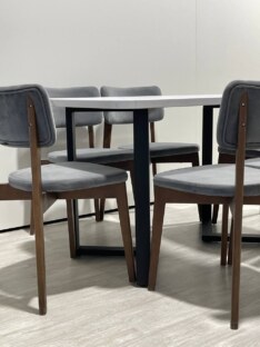Стол кухонный обеденный прямоугольный дизайнерский лофт THETABLE RU 120х80 2.21/3.1