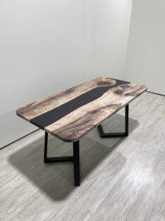 Стол кухонный обеденный прямоугольный дизайнерский лофт THETABLE RU 160х80 3.30/1.1