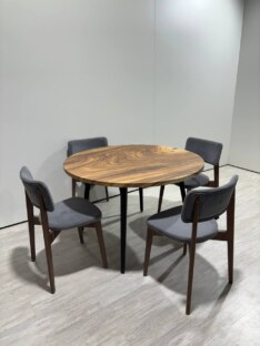 Стол кухонный обеденный круглый дизайнерский лофт THETABLE 120х32 9.2/6.1