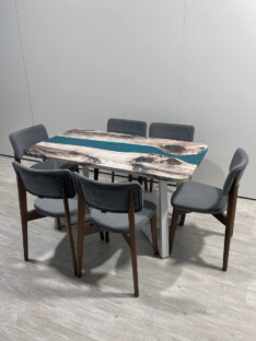 Стол кухонный обеденный прямоугольный дизайнерский лофт THETABLE RU 140х80 3.29/1.2