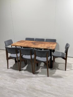 Стол кухонный обеденный прямоугольный дизайнерский лофт THETABLE RU 120х80 1.18/1.1