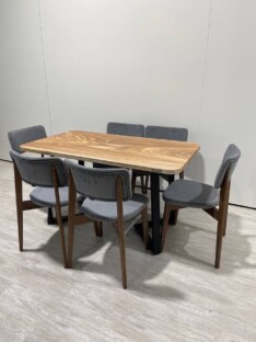 Стол кухонный обеденный прямоугольный дизайнерский лофт THETABLE RU 140х80 8.13/1.1