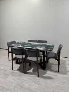 Стол кухонный обеденный прямоугольный дизайнерский лофт THETABLE 160х80 4.18/1.1